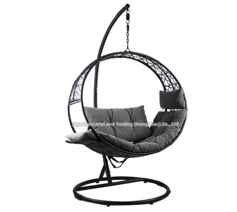 Magic Ring Metal Wicker Hanging Egg Chair