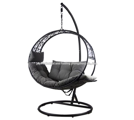 Magic Ring Metal Wicker Hanging Egg Chair