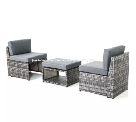 Timra 3pcs Steel Rattan Lounge Set with Cushions