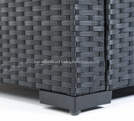 Rectangular Steel Frame Wicker Weaving Pet Bed