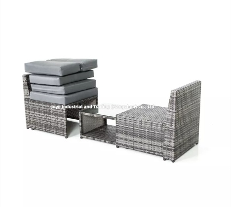 Timra 3pcs Steel Rattan Lounge Set with Cushions