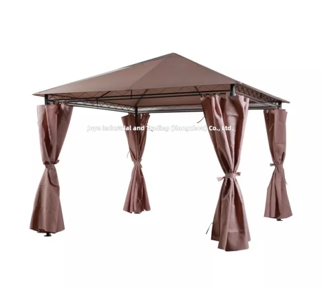 Madrid 3x3m Full Steel Garden Gazebo With Side Wall