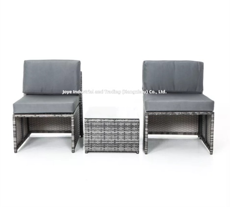 Timra 3pcs Steel Rattan Lounge Set with Cushions