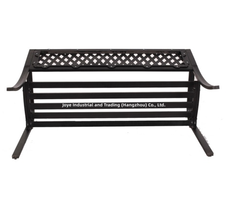 Outdoor Steel Garden Bench With Resin Back