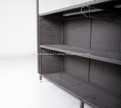 Edina Rattan Garden Bar Table With Roof
