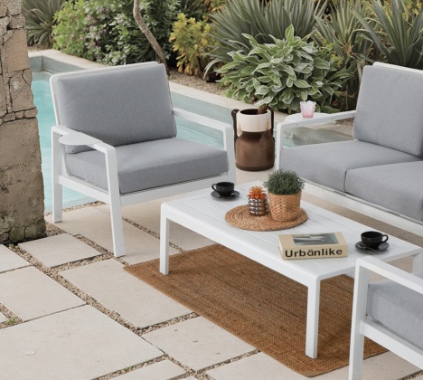 Greenville KD Aluminum 4pcs Sofa Set
