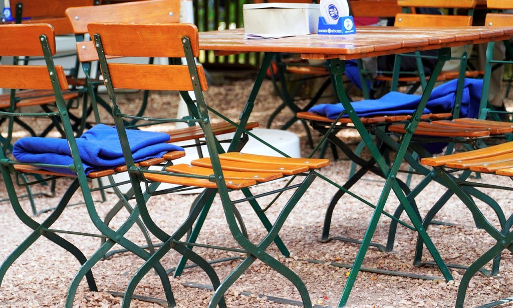 Some outdoor chairs and tables