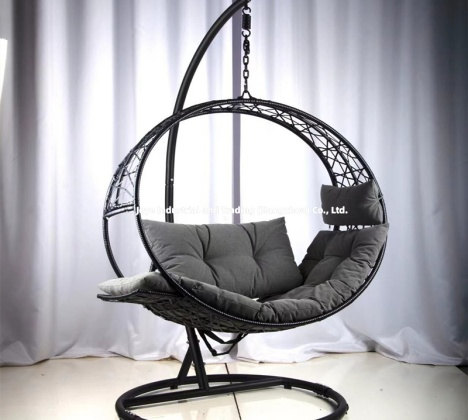 Magic Ring Metal Wicker Hanging Egg Chair