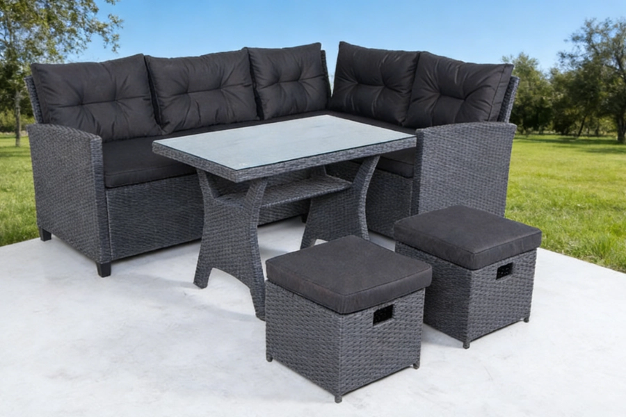 Barcelona Outdoor Small Balcony Rattan Effect