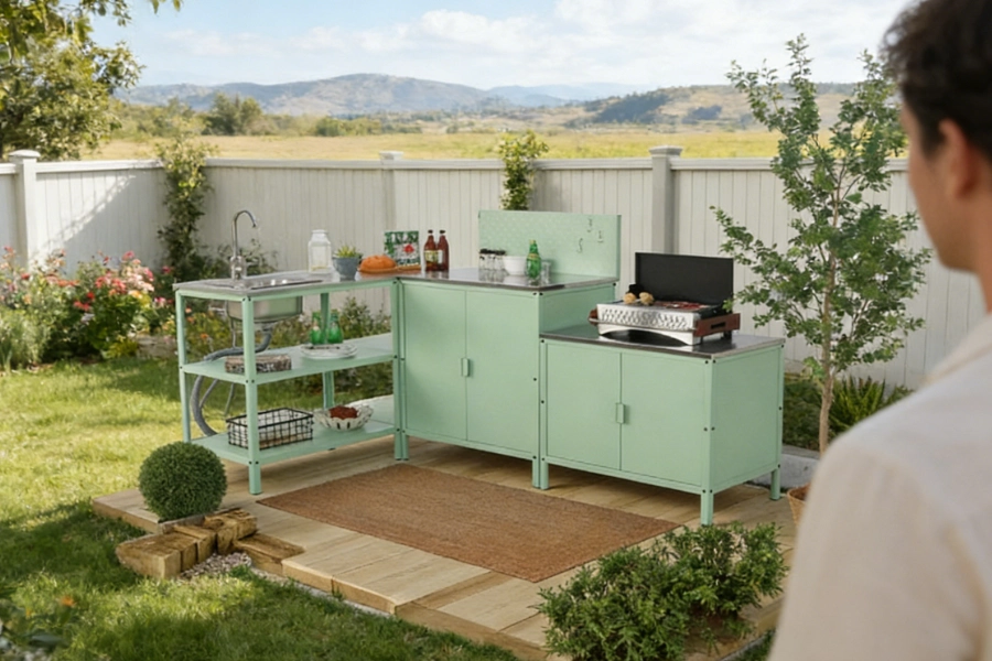 Mesola Steel Outdoor Kitchen Set
