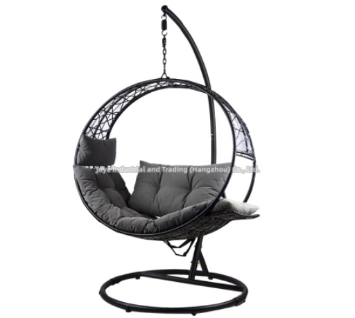 Magic Ring Metal Wicker Hanging Egg Chair