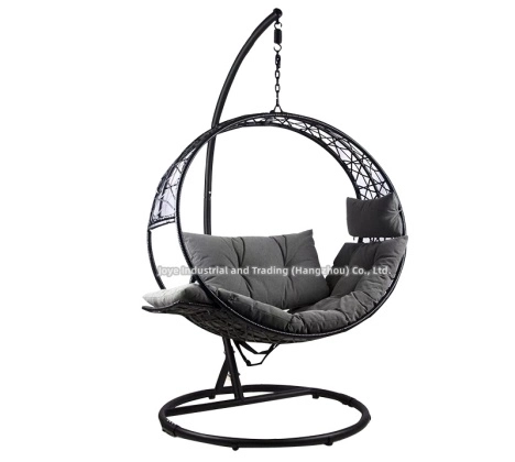 Durable PE rattan garden furniture set with aluminum frame and weather-resistant cushions