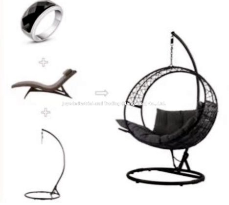 Stylish garden furniture with soft cushion and sturdy frame for patio, poolside or garden corner