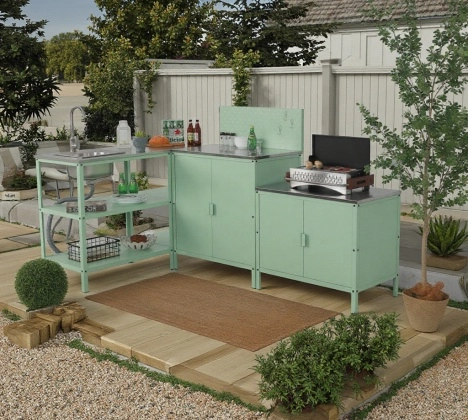 Which is better for outdoor kitchen furniture, steel or aluminium?