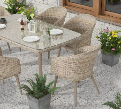 PE rattan outdoor dining set for patio use