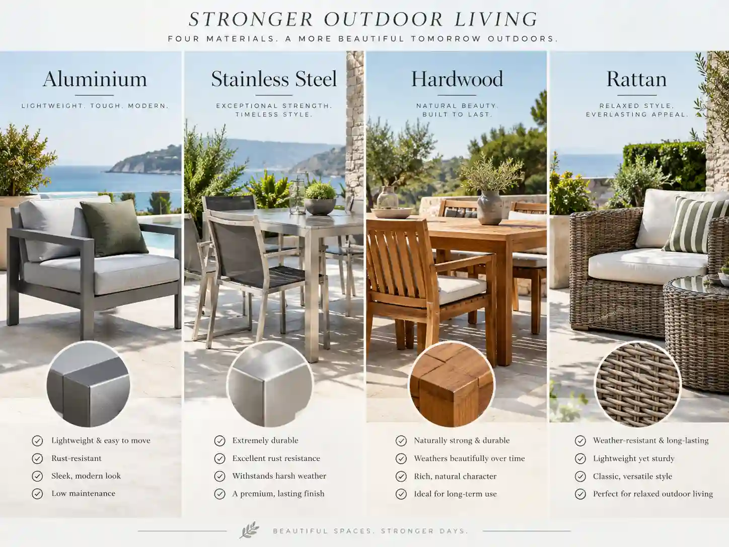 Strongest material for outdoor furniture comparison
