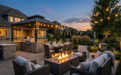 odern outdoor kitchen patio