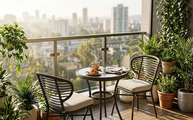 Balcony bistro set for two